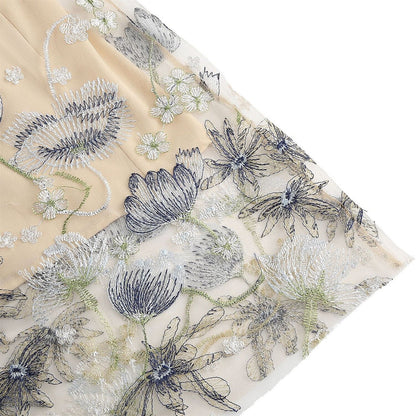 Floral Embroidered Midi Dress