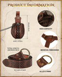 Medieval Renaissance Waist Belt Bag for Viking Costume