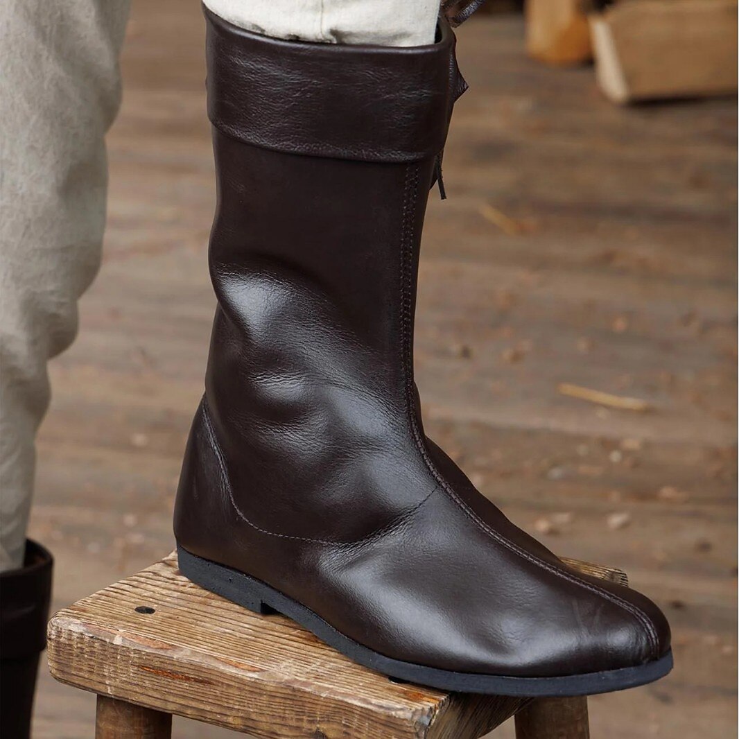 Medieval Style Lace-Up Renaissance Costume Tall Boots