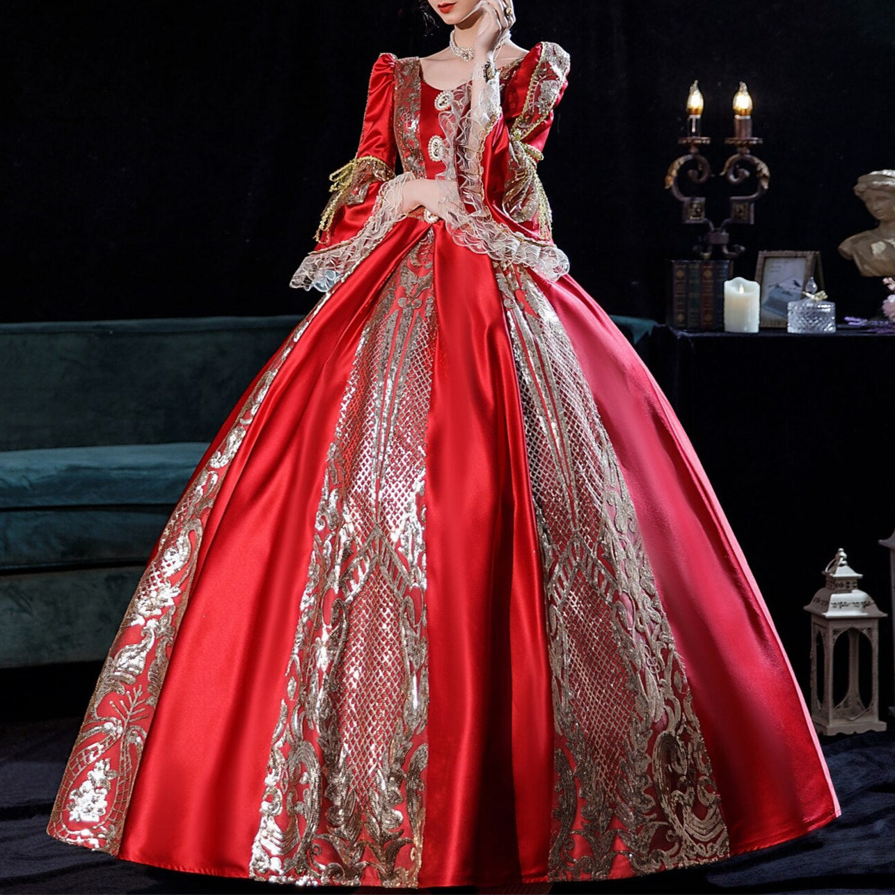 Rococo Marie Antoinette Style Court Gown