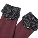Men's Burgundy Gothic Vampire Tailcoat Costume Set