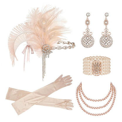 5Pcs 1920s Flapper Accessory Set