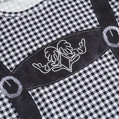 Bayerisches Bierbauch-Lederhosen-Print-T-Shirt