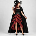 Women's Veiled Burgundy Witch 6-Piece Set