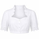 Women’s Oktoberfest White Sweetheart Puff Sleeve Dirndl Blouse
