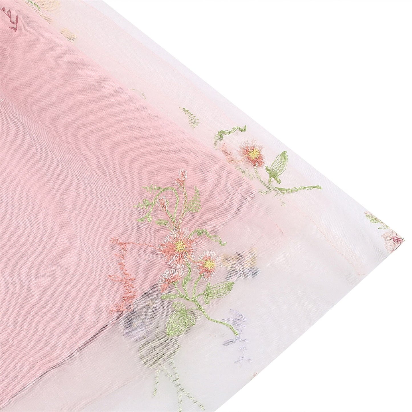 Floral Embroidered V-Neck Midi Dress