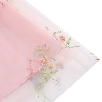 Floral Embroidered V-Neck Midi Dress