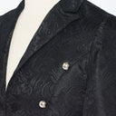 Men's Black Paisley Tailcoat Victorian Gentleman 5-Piece Costume Set