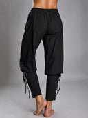 Men's Beige Ruffle Pirate Shirt & Black Pants Costume Set