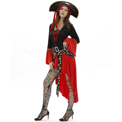 Gothic Piratenkapitän Outfit mit Hut und Gürtel