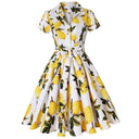 Midikleid mit Tropenmuster