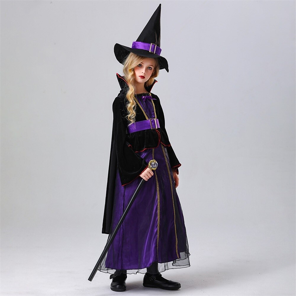 Girls' Witch Halloween Dress Cosplay Costume