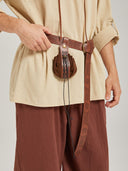 Men's Beige & Brown Pirate Costume Set