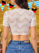 Oktoberfest Traditional Dirndl Lace Blouse - Retrorobe