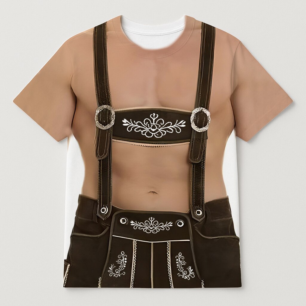 Men's Oktoberfest Lederhosen Graphic T-shirt