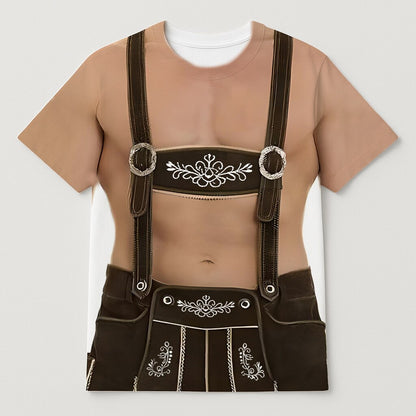Men's Oktoberfest Lederhosen Graphic T-shirt