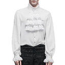 Men's Burgundy Gothic Vampire Tailcoat Costume Set