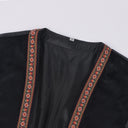 Men's Burgundy Renaissance Long Vest 3-Piece Costume Set