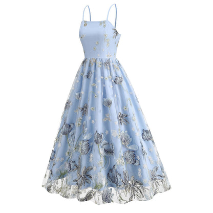 Floral Embroidered Midi Dress