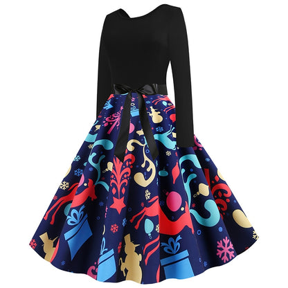 Xmas Fit & Flare A-Line Dress