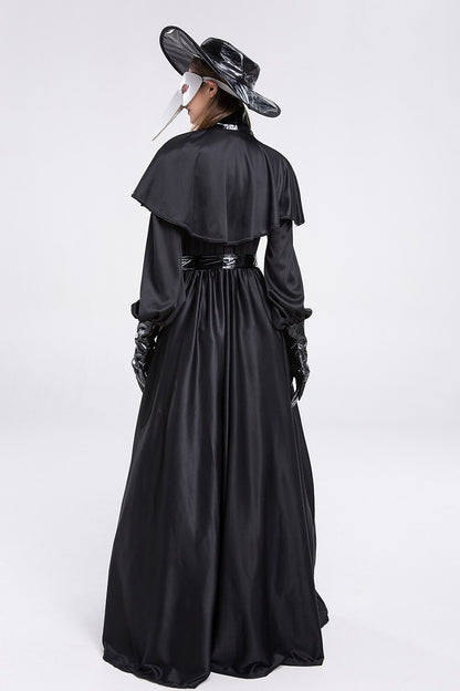 Cape de costume de médecin de la peste pour femme