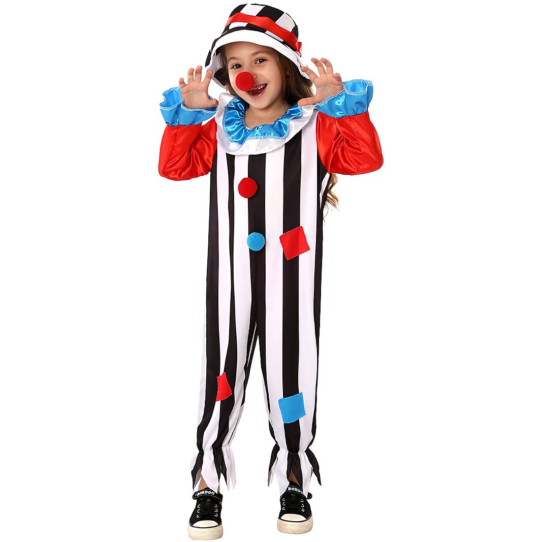 Circus Clown Halloween Jumpsuit for Kids