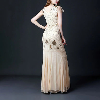 Mermaid Beaded Sequin Mesh Gown