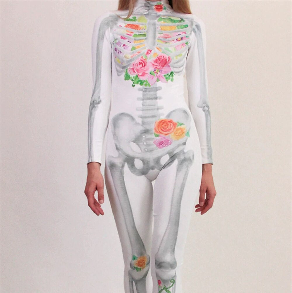 Skull Skeleton Sugar Skull Bodysuit