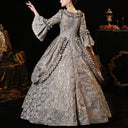 Rococo Floral Brocade Style Gown Robe à la Française - Retrorobe