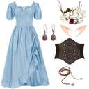 Renaissance Fairy Costume Dress with Corset & ACCs - Retrorobe