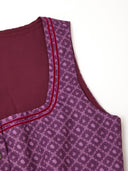 Women’s Oktoberfest Plum Purple Midi Dirndl Dress with Pink Apron