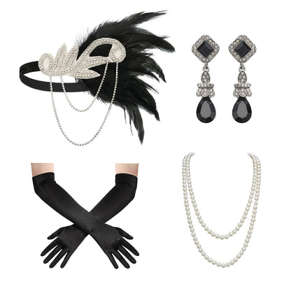 4Pcs 1920s Gatsby Accessory Set