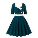 Contrast Button Dream Midi Dress