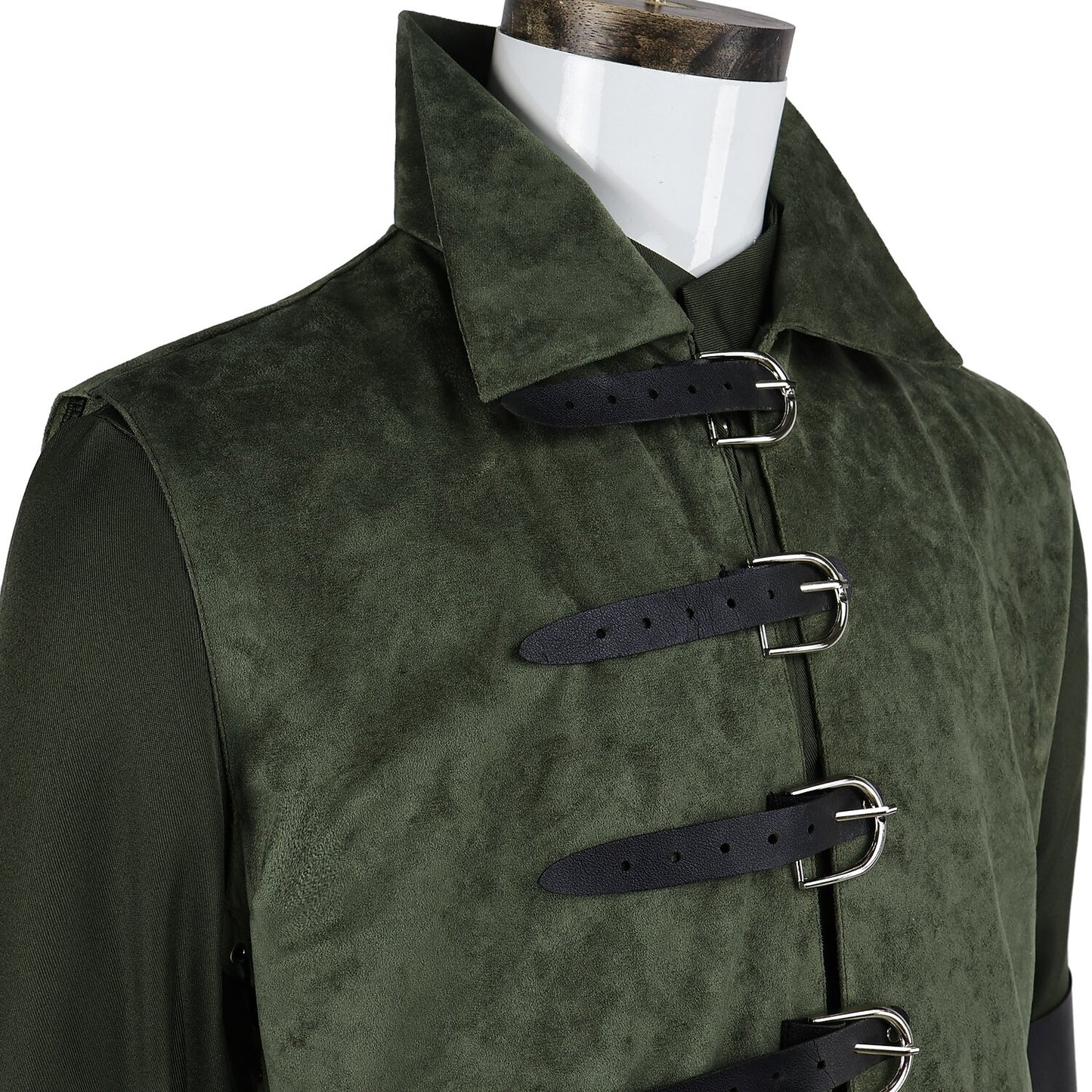 Medieval Ranger Vest Set with Waist Belt Arm Bracer