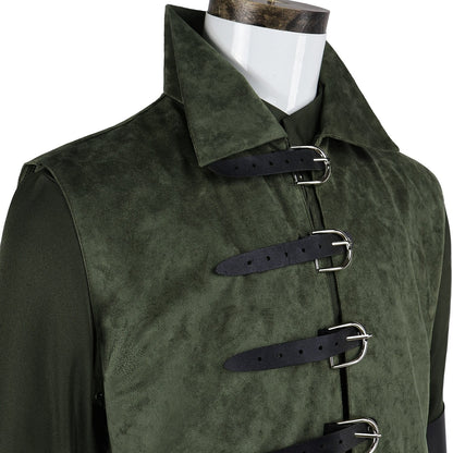 Medieval Ranger Vest Set with Waist Belt Arm Bracer