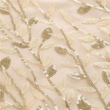 Embroidered Flutter Sleeve Midi Dress