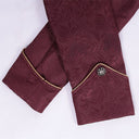 Ensemble de costume 4 pièces pour homme avec queue-de-pie victorienne à fleurs bordeaux, style gentleman