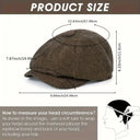 Men's Brown Heritage Vest & Newsboy Cap 2-Piece Set