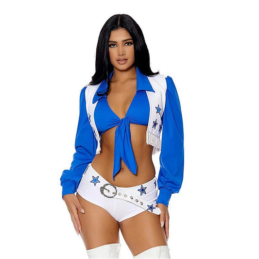 Blue Star Cheerleader Costume Set