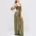 Vestido largo de hada medieval con accesorios