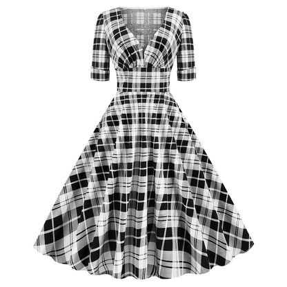 Christmas Plaid A-Line Dress