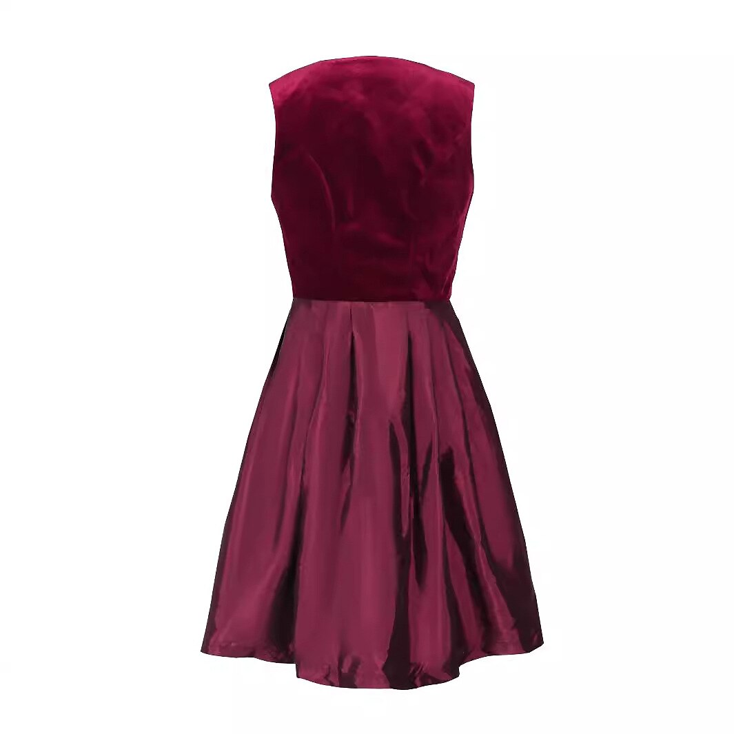 Oktoberfest Burgundy Traditional Dirndl Dress with Apron