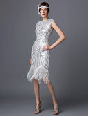 Art Deco Sequin Tassel Flapper Cocktail Dress