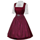 Oktoberfest Bavarian Dirndl Dress with Apron and Lace Blouse - Retrorobe