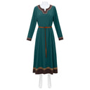 Vestido midi estilo vikingo medieval con cinturón