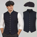 Men's 1920s Heritage Vest & Newsboy Cap 2-Piece Set