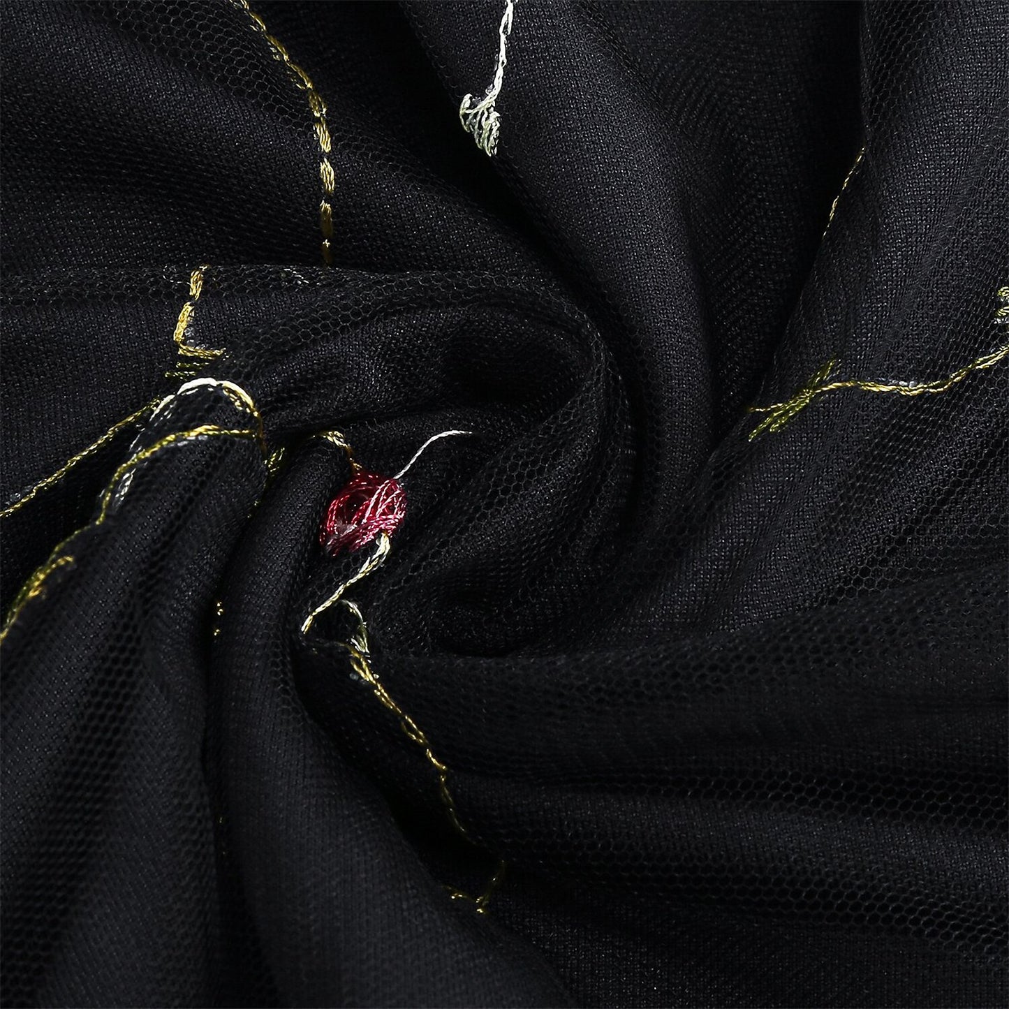 Embroidered Tie Strap Midi Dress