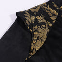 Men's Black & Gold Gothic Victorian Long Coat Costume Set