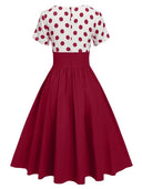 Robe midi cache-cœur à pois