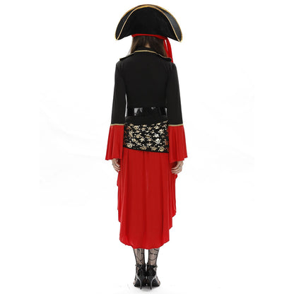 Gothic Piratenkapitän Outfit mit Hut und Gürtel